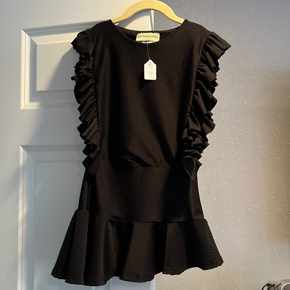 Black dress kids size 7 Les tout petits brand